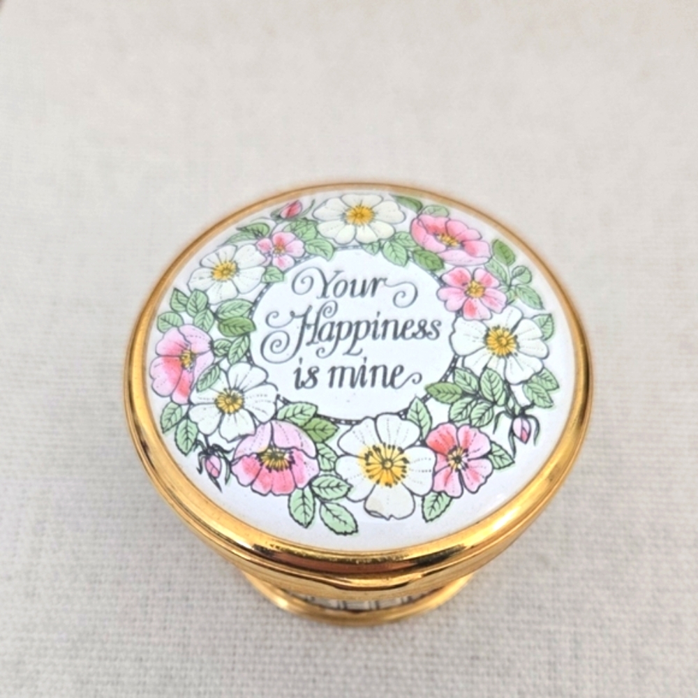 Halcyon Days Mother's Day 1976 Enamel Trinket Box
